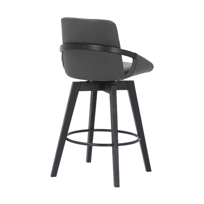 Baylor - Swivel Bar Stool With Black Frame