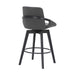 Baylor - Swivel Bar Stool With Black Frame