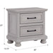 2 Drawer Nightstand With USB Charging Station