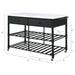 Emery - Kitchen Island - White Cultured Marble Top & Gray