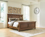 Zackaryn - King Panel Bed - Warm Brown