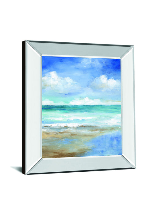 Washy Coast II By Nan - Mirror Framed Print Wall Art - Blue