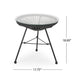 Nusa - Modern Rattan Side Table With Tempered Glass Top