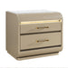 Gigi - Nightstand With LED Lighting For Bedroom Storage - Gold
