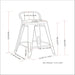 Rayne - Curved Back Metal Stool (Set of 2)