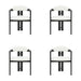 Jazmin - Curved Back Wood Dining Chair With Boucle Fabric Seat Set