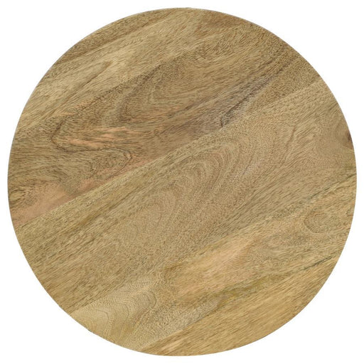 Pilar - Round Solid Wood Top End Table - Natural And Black Sacramento Furniture Store Furniture store in Sacramento