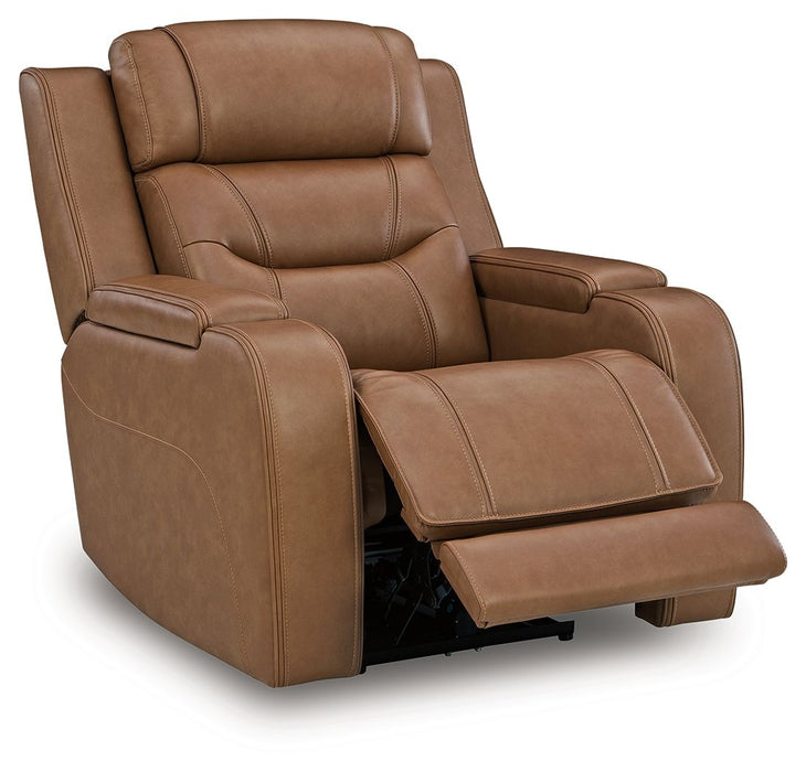 Knightington - 3 Pc. - Power Reclining Sofa, Loveseat And Recliner - Caramel