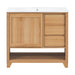 36" Bathroom Vanity With Sink, Soft Close Drawers - Natural