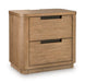 Pamaria - Two Drawer Night Stand - Light Brown