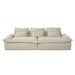 Jesse - Oversized Sofa With 6 Pillows - Beige Linen
