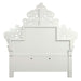Vanaheim - Eastern King Bed - Beige Synthetic Leather & Antique White