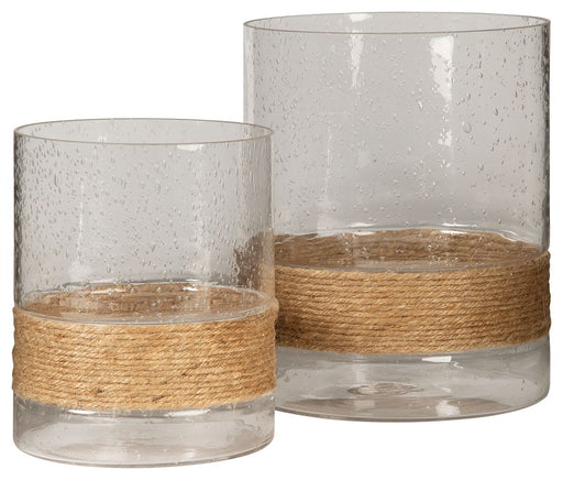 Eudocia - Clear - Candle Holder Set (Set of 2) Sacramento Furniture Store Furniture store in Sacramento