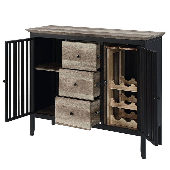Zudora - Server - Antique Oak & Sandy Black