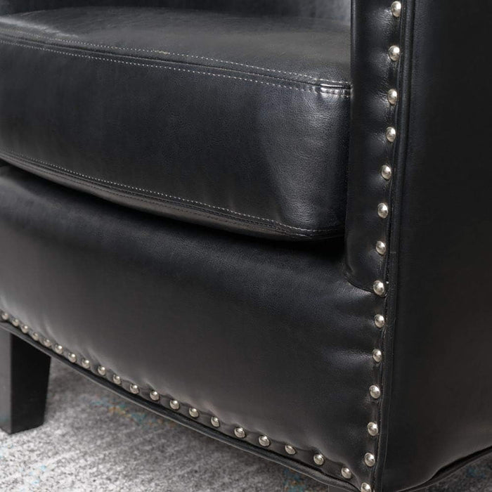 Enigmatica - Upholstered Club Chair With Nailhead Trim