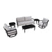 6 Piece Outdoor Conversation Set With Swivel Chairs - Ember Black