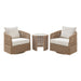 Driftbay - Powder Coated Metal Outdoor Conversation Set With Cushions