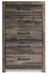 Drystan - Five Drawer Chest - Brown / Beige