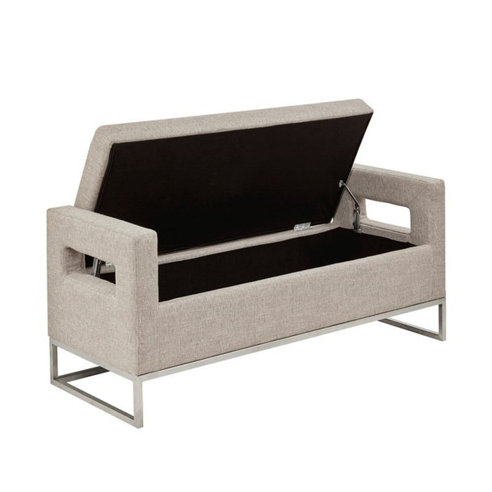 Crawford - Soft Close Storage Bench With Open Sides - Gray