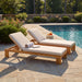 Outdoor Chaise Lounge With 5 Position Adjustable Backrest