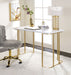 Estie - Vanity Desk (Same 93102) - White & Gold