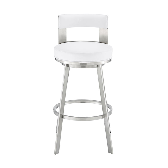 Flynn - Swivel Bar Stool - Brushed Steel