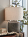 Zandophen - Metal Table Lamp - Antique Gray