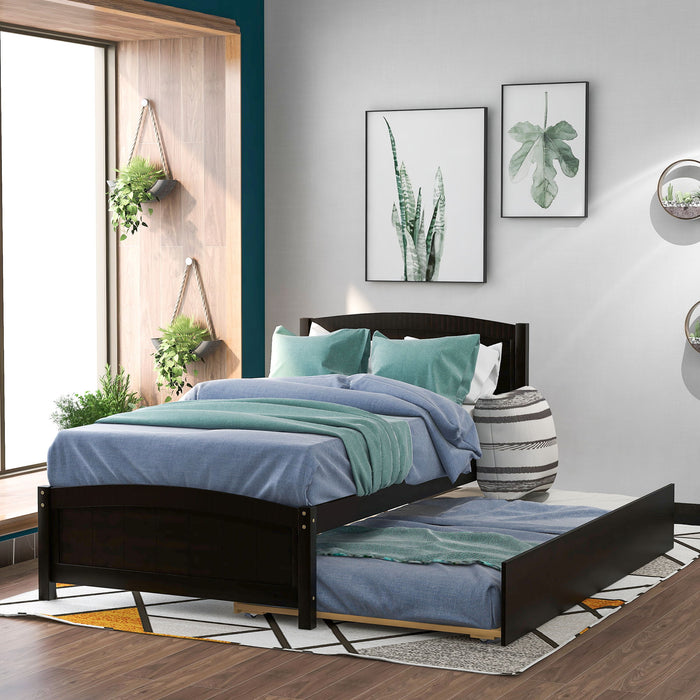 Platform Bed & Headboard, Footboard And Wood Slat Support