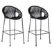 Acapulco - Indoor Outdoor Steel Bar Stool With Rope Set