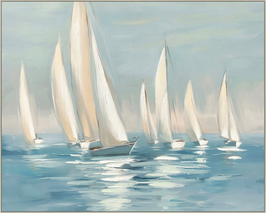 Gliding Sails - 56" x 70" Framed Wall Art