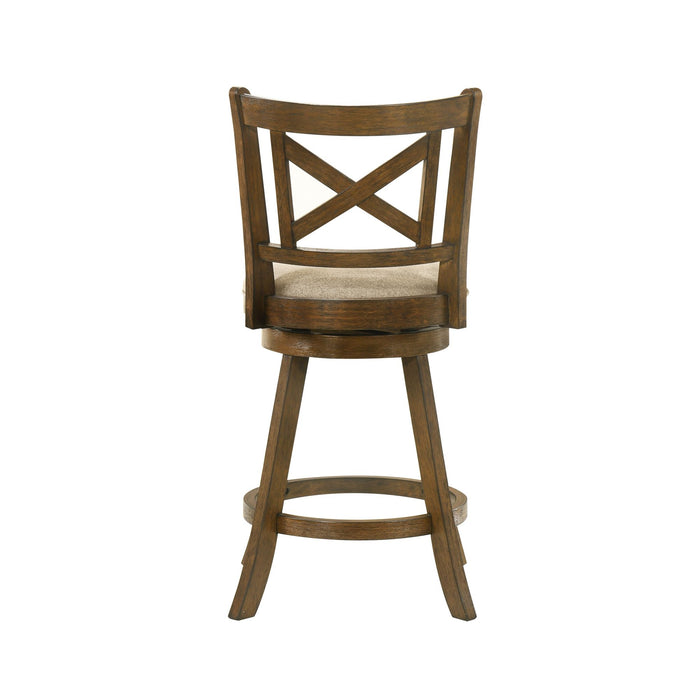 Kodi - Modern Farmhouse Swivel Wood Counter Height Kitchen Bar Stool