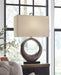 Saria - Metal Table Lamp  - Antique Silver Finish