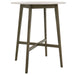 Jayla - 35.5" Marble Top Pub Table - Night Wenge / White