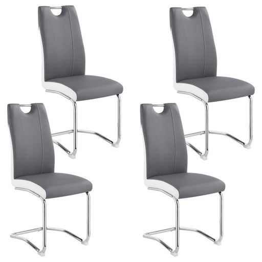 Brooklyn - Upholstered Side Chairs With S-Frame (Set of 4) - Gray And White Sacramento Furniture Store Furniture store in Sacramento
