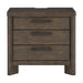 3 Drawer Nightstand With USB - Dark Oak