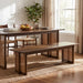 Dining Bench With Rattan Weave