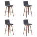 Vienna - Modern Swivel Bar Height Stool - Walnut Finished Wood Frame