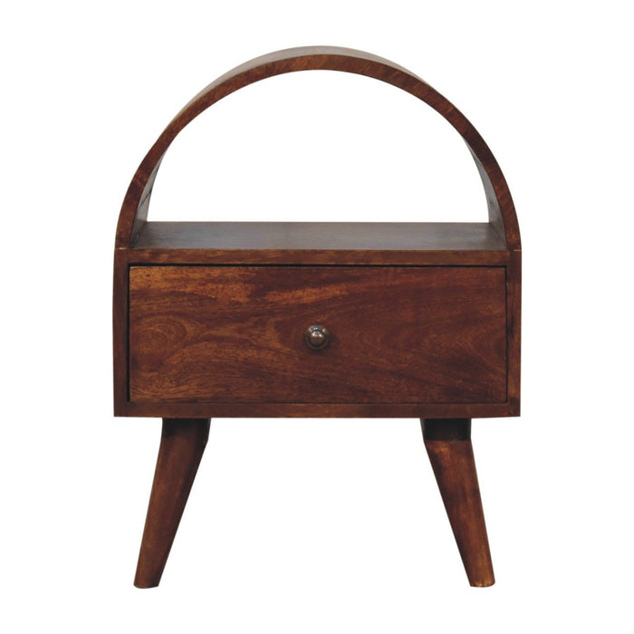 Dome Bedside Table - Brown