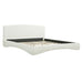 King Curved Upholstered Bed With Smart Ambient Lighting - Cream