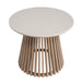 Karmic - 36" Round Outdoor Dining Table - Wire-Brushed Eucalyptus