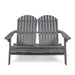 Outdoor Adirondack Rocking Loveseat With Hand Crafted Details