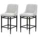 Marvin - Steel Frame Faux Leather Upholstered Counter Height Barstool