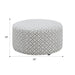 Round Ottoman - Gray