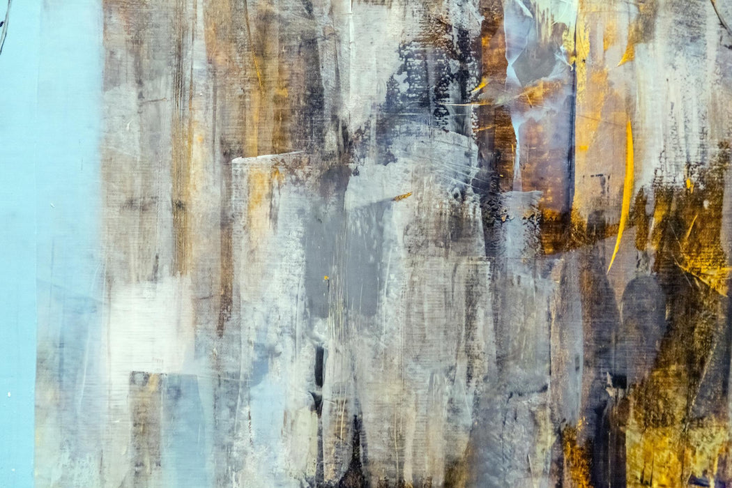 30x40 Small - Blue Abstract - Blue