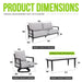 Outdoor Conversation Set With Chairs, Bench Sofa, Tables, Sunbrella Cushions