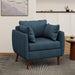 Luminate - Upholstered Fabric Club Chair With Tapered Legs And 2 Accent Pillows