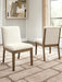 Marxmore - Dining Upholstered Side Chair (Set of 2) - Beige / Brown