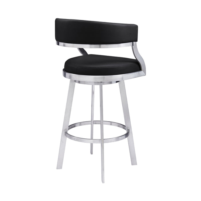 Saturn - Counter Height Bar Stool - Brushed Stainless Steel