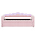 Upholstered Daybed With Adjustable LED Trundle