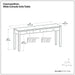 Cosmopolitan - Wide Console Sofa Table - Mahogany Brown